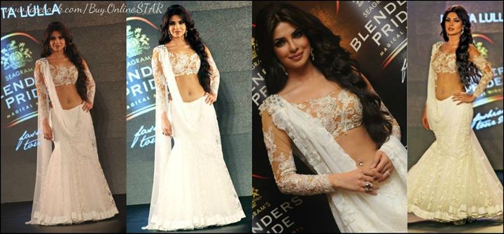 priyanka chopra white lehenga