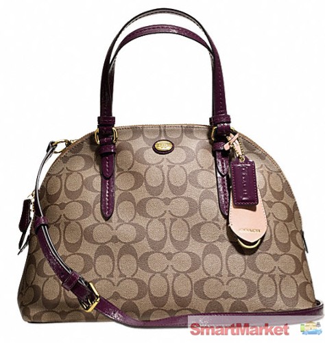 PEYTON SIGNATURE best CORA DOMED SATCHEL