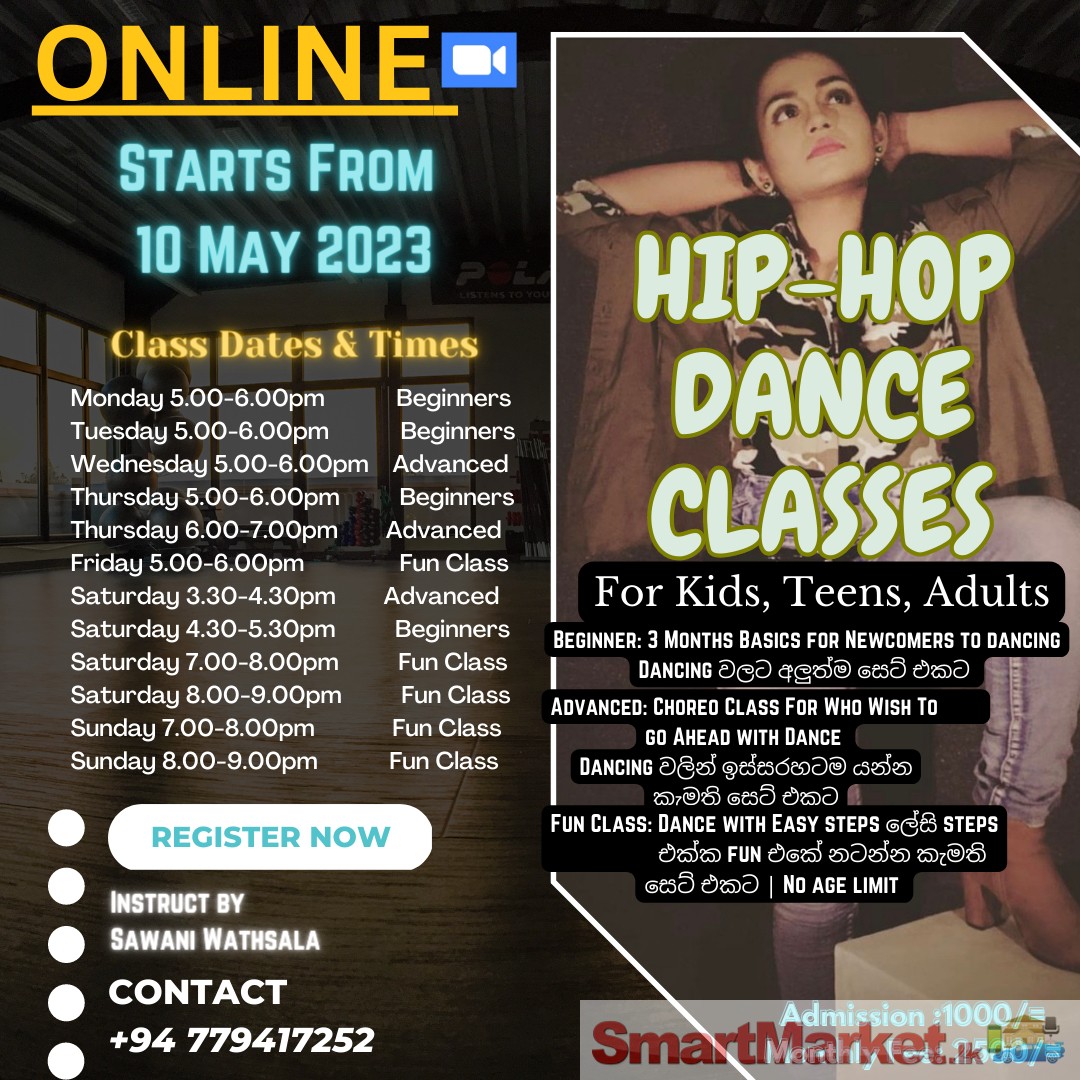 Online Hip-hop Dance Classes for Kids Teens Adults